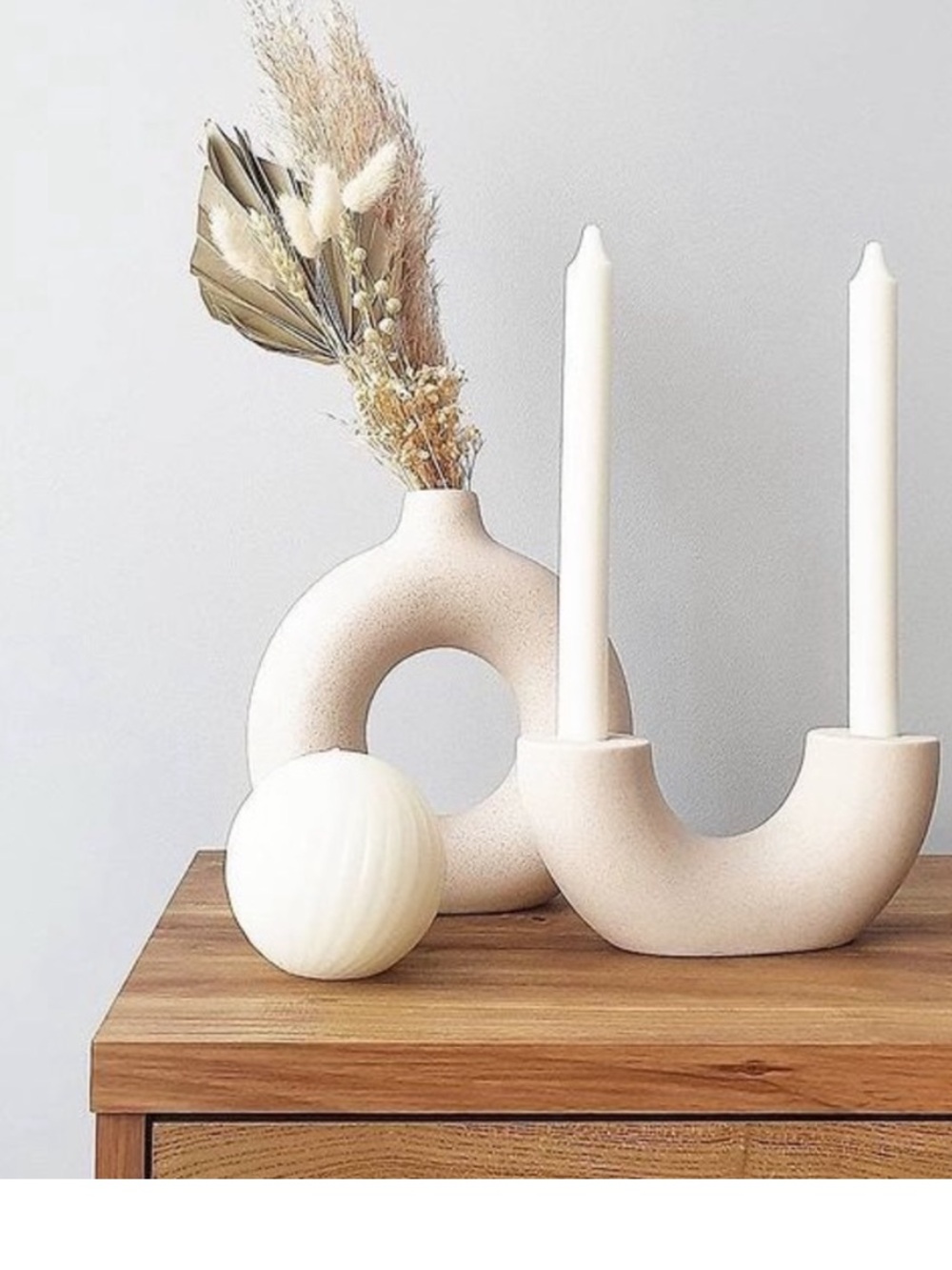 H&M ceramic stoneware candlestick holder